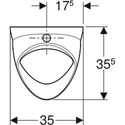 Avis Urinoir Blagnac 2 GEBERIT - alimentation et sortie apparente - 358000000100