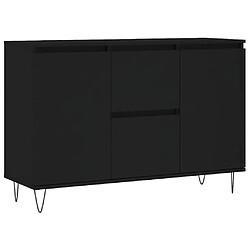 Maison Chic Commode Buffet - Meuble de rangement noir 104x35x70 cm bois d’ingénierie -GKD65920