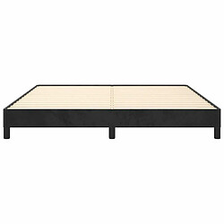 Maison Chic Lit adulte - Lit simple Cadre de lit,Structure du lit Contemporain Noir 160x200 cm Velours -MN89127 pas cher