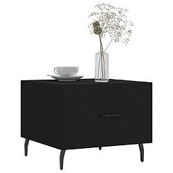 Avis Maison Chic Lot de 2 Tables basses,Table Console pour salon noir 50x50x40 cm bois d'ingénierie -MN93373