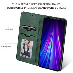 Wewoo Housse Coque Etui en cuir avec rabat horizontal magnétique pour Xiaomi Redmi Note8 Pro Retro Skin Feel Business vert armée