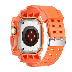 Bracelet de montre bracelets connectés compatible Apple Watch Ultra 49mm (Orange)