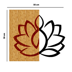 Avis EPIKASA Décoration Murale en Métal et Bois Fleur de Lotus 5