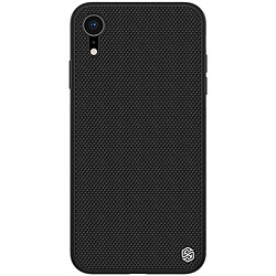 Wewoo Coque en TPU texturée 3D en nylon pour iPhone XR (Noir)