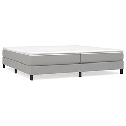 vidaXL Cadre de lit sans matelas gris clair 200x200 cm tissu