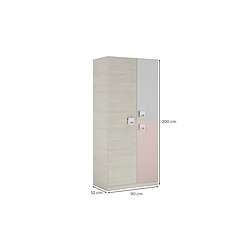 Loungitude Armoire enfant ROSA 3 portes pas cher