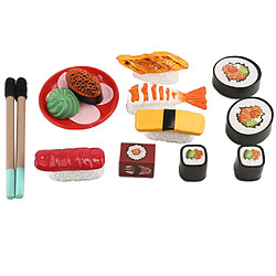 Jeu d'Imitation Ustensiles de Cuisine Jouet de Cognition pour Couleur et Forme - Nourriture de Sushi