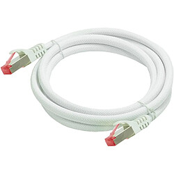 Avis Python Series Patchkabel mit Rastnasenschutz (RNS) und Nylongeflecht - Cat. 6 - S/FTP - PiMF - PVC - 250MHz - OFC - weiß - 7,5m (8063PY-075W)