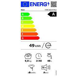 Lave-linge hublot 9kg 1400 tours/min - HW90GBD14979UFR - HAIER