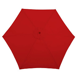 Acheter Decoshop26 Parasol de jardin diamètre 3m polyester rouge et bois pieds de parasol non inclus 04_0008012