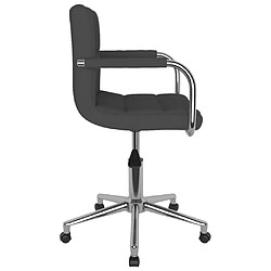 Avis Helloshop26 Chaise fauteuil siège pivotante de bureau informatique étude foncé tissu gris 02_0024125