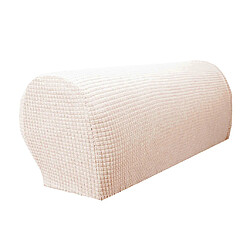 Ensemble de 2 couvre-accoudoirs de canapé en flanelle imperméable pour meubles, beige