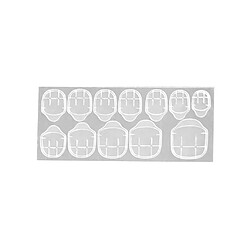 Autocollant Adhésif Double Face Outil De Décoration D'art De Colle à Ongles Transparent 12 Pièces