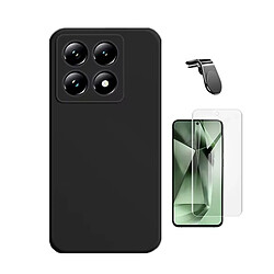 Kit De Film Hydrogel À Coque Complète Avant + Coque En Silicone Liquide + Support Magnétique L Phonecare Pour Xiaomi 14T - Noir