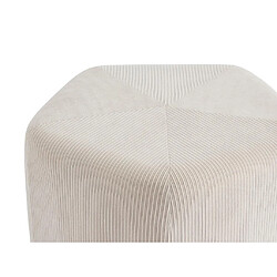 Acheter Vente-Unique Pouf en velours côtelé beige TALODI