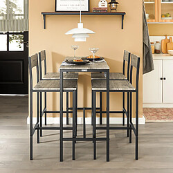 sobuy SoBuy OGT14-N Set Table + 4 Tabourets