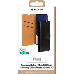 Bigben Etui Folio Wallet noir avec languette de fermeture pour Samsung Galaxy Note 20 Ultra pas cher