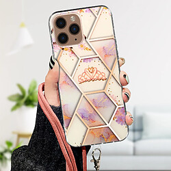 Avis Avizar Coque iPhone 11 Pro Motif géométrique avec Cordon Amovible rose gold