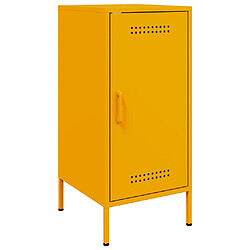 vidaXL Buffet jaune moutarde 36x39x79 cm acier