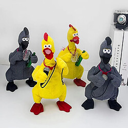 Universal Duck hurlant de poulet électrique - chant bizarre et;Toy en peluche de farce de danse gris