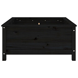 Acheter Maison Chic Jardinière,Bac à fleurs - pot de fleur noir 82,5x82,5x39 cm bois massif de pin -GKD51648