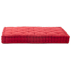 Acheter Jardindeco Coussin de palette en coton coloré 120 x 80 cm rouge.