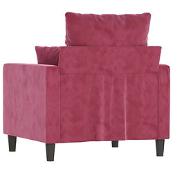 Maison Chic Fauteuil Relax pour salon | Fauteuil Rouge bordeaux 60 cm Velours -GKD71402 pas cher