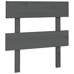 vidaXL Tête de lit Gris 93,5x3x81 cm Bois massif de pin