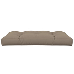 Avis vidaXL Coussin de palette taupe 120x80x12 cm tissu