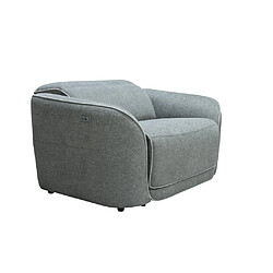 Acheter Vente-Unique Fauteuil relax électrique en tissu chiné gris OZARTO