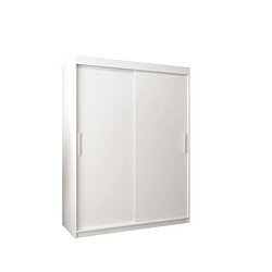 Abiks Meble Armoire Tokyo à portes coulissantes 200/150/62 2 portes (blanc/blanc)