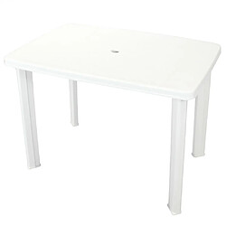 Maison Chic Table de jardin | Table d'extérieur Blanc 101 x 68 x 72 cm Plastique -GKD21591