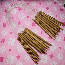 Avis Wewoo DIY Apparel Sewing Transparent 18 en 1 / Set Tissage Outils Aiguille Chandelier Tube Carbonisé Bambou Annulaire Aiguilles À Tricoter, Longueur: 100cm