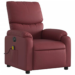 Avis Maison Chic Fauteuil Relax pour salon, Fauteuil de massage inclinable électrique rouge bordeaux -GKD68094