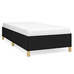 Maison Chic Lit adulte - Lit simple Cadre de lit,Structure du lit Contemporain Noir 90x200 cm Tissu -MN50586