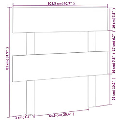 Acheter vidaXL Tête de lit Blanc 103,5x3x81 cm Bois massif de pin