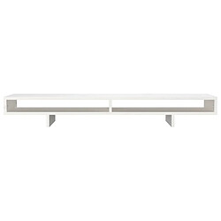 Acheter vidaXL Support de moniteur Blanc 100x27x14 cm Bois de pin solide