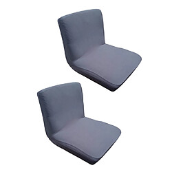 Acheter 2xdark gris spandex stretch bas dossier court chaise couverture tabouret