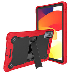 Avizar Coque pour Xiaomi Redmi Pad SE Antichoc avec Béquille Support Noir / Rouge