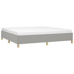 Avis Maison Chic Lit adulte - Lit simple Cadre de lit,Structure du lit Contemporain Gris clair 200x200 cm Tissu -MN14935