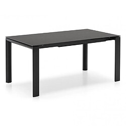 Inside 75 Table extensible 10 couverts DORIAN 260cm pieds métal noir plateau céramique gris