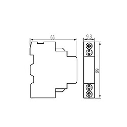 Kanlux Contact auxiliaire 1z1r latéral pour KMP KMP-SAX11