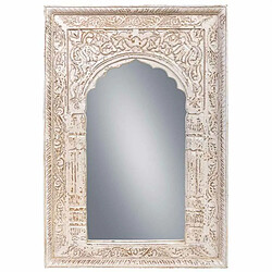 Miroir mural Alexandra House Living Crème Bois de manguier 6 x 60 x 87 cm pas cher