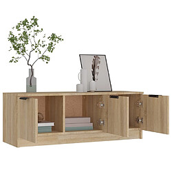 Avis vidaXL Meuble TV Chêne sonoma 102x35x36,5 cm Bois d'ingénierie