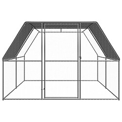 vidaXL Poulailler d'extérieur 3x4x2 m Acier galvanisé