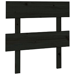 Maison Chic Tête de lit scandinave,Meuble de chambre Noir 78,5x3x81 cm Bois massif de pin -MN95682