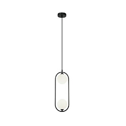 Luminaire Center Suspension Lupus Verre,Acier Blanc, Noir