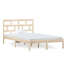 vidaXL Cadre de lit sans matelas bois massif 120x200 cm