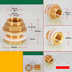 Avis Ensemble De 3 Connecteurs De Réservoir D'eau En Laiton Massif Faciles à Installer M1 / 2 '' M3 / 4 '' M1 ''