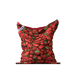 Coussin géant 130x170cm printed strawberry - 10000-01 - JUMBO BAG